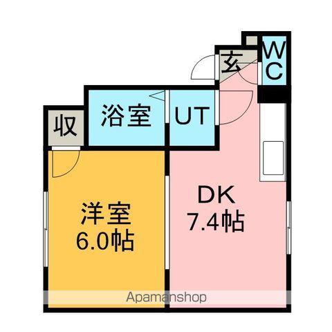 ミヤタハイツ(1DK/2階)の間取り写真