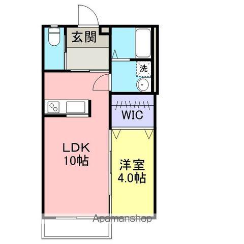 BLUEBELL(1LDK/1階)の間取り写真