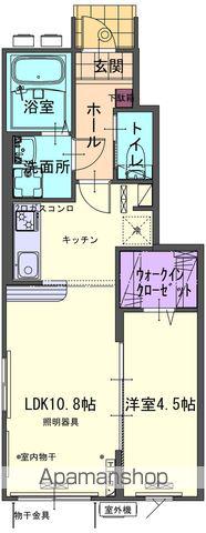 MAISON DE SHILVA ⅢA(1LDK/1階)の間取り写真
