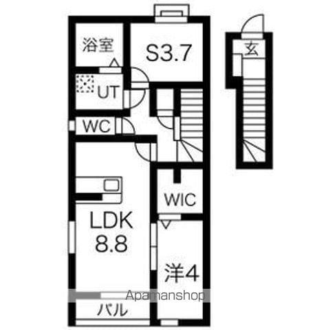 クロノス(1SLDK/2階)の間取り写真
