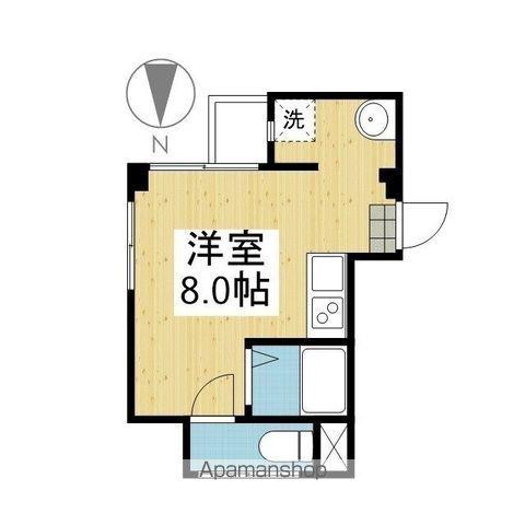 メゾンADⅢ(ワンルーム/4階)の間取り写真