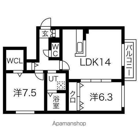 ESSENCE310C(2LDK/2階)の間取り写真