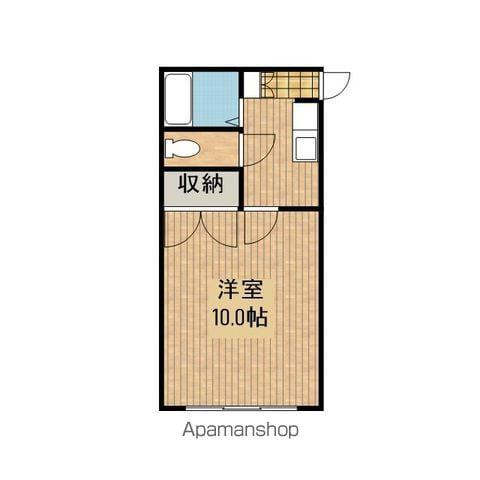 ウラナス AI(1K/1階)の間取り写真