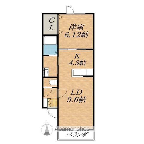SPACE(1LDK/3階)の間取り写真