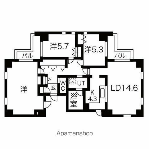 BLOOM(3LDK/7階)の間取り写真
