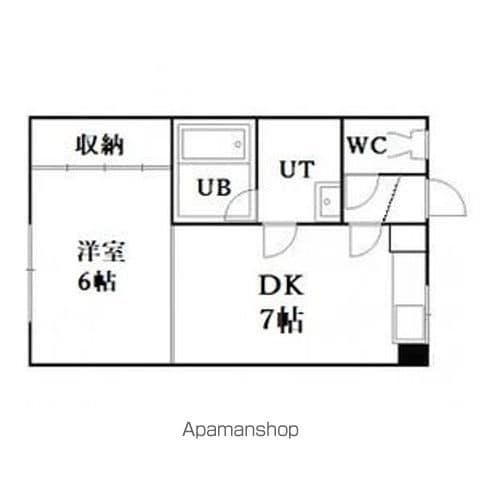 パールマンション(1DK/2階)の間取り写真