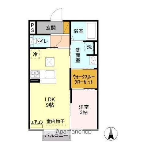 D-ROOM TOM(1LDK/1階)の間取り写真