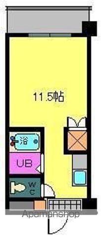 オクトワール松山中村(1DK/3階)の間取り写真