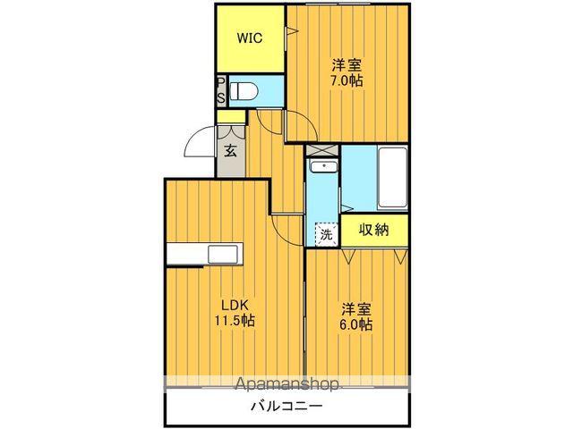 ジョイアポスト A(2LDK/3階)の間取り写真