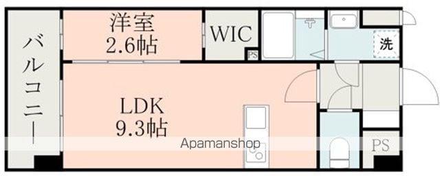 ラ・シック城南(1LDK/2階)の間取り写真