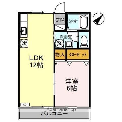 アーバンライフ ⅡⅢ(1LDK/1階)の間取り写真