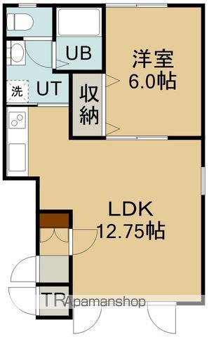 メトロポリタン函館(1LDK/1階)の間取り写真