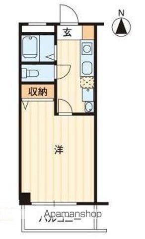 ウッドネスト中央(1K/3階)の間取り写真