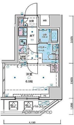GENOVIA京成立石ⅡSKYGARDEN(1K/7階)の間取り写真