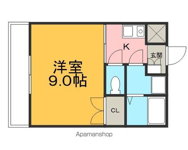 サンハイツ元町(1K/1階)の間取り写真