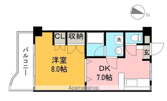 ドリームハウス3(1DK/2階)の間取り写真