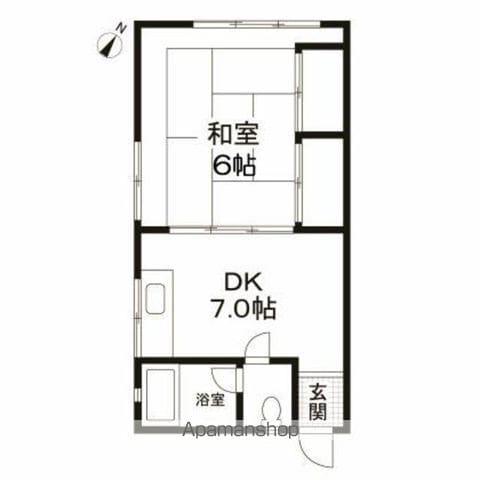 コーポ一葉(1DK/3階)の間取り写真