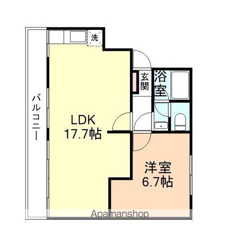 HERITEGE木津(1LDK/3階)の間取り写真