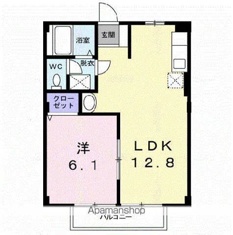 サンライズあゆみ(1LDK/1階)の間取り写真
