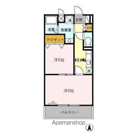 SKYPIA江向(2K/2階)の間取り写真