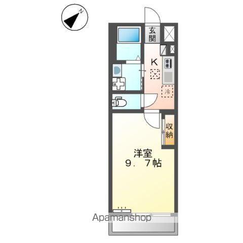 エスペリア(1K/2階)の間取り写真