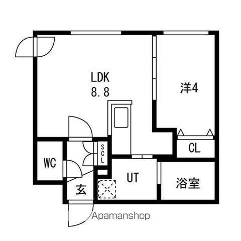 ONE STAGEひばりが丘Ⅱ(1LDK/4階)の間取り写真