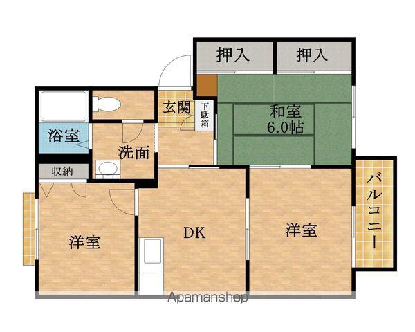 グリーンピア和泉B棟(3DK/2階)の間取り写真