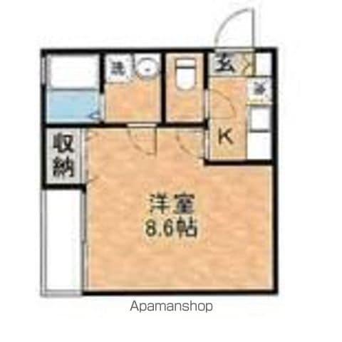 クレフラスト市野(1K/2階)の間取り写真