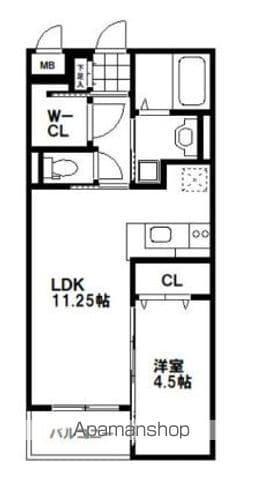 BOITE BLANCHE(1LDK/5階)の間取り写真