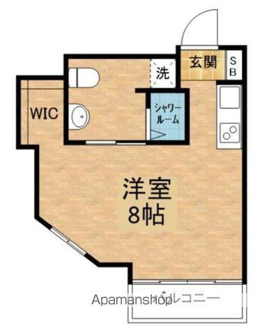 谷田貝ビル(1K/2階)の間取り写真