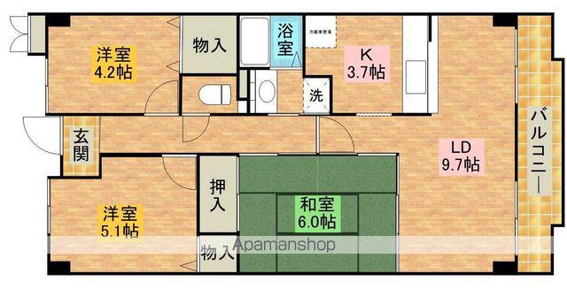 ナーシサス法橋(3LDK/7階)の間取り写真