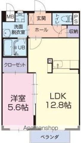 メゾンエテルネル(1LDK/2階)の間取り写真