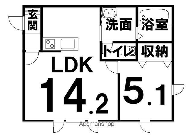 管理ビル(1LDK/3階)の間取り写真
