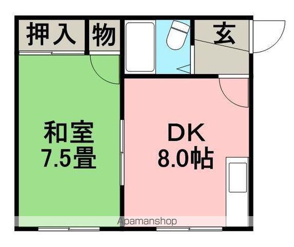 イーストホープ(1DK/5階)の間取り写真