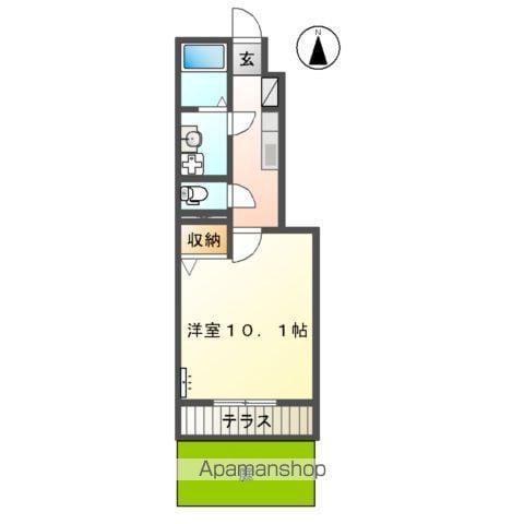 スプレンダー.INH(1K/1階)の間取り写真