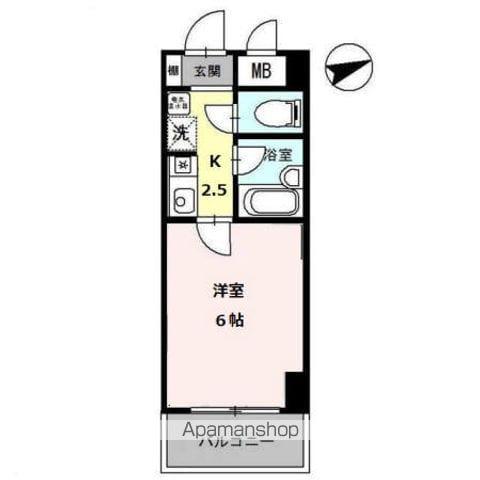 ラ・フェリオ新深江(1K/5階)の間取り写真