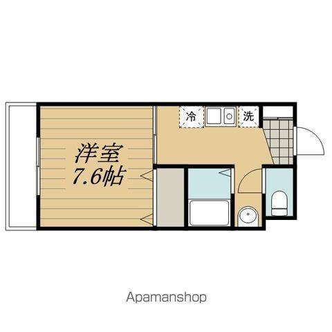 ルネッサンス国立(1K/1階)の間取り写真