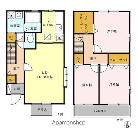 ドゥエル大泉学園 AB(3LDK)の間取り写真