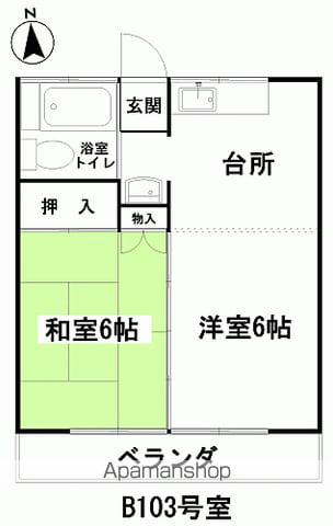 三井マンション(2K/2階)の間取り写真
