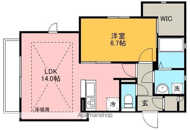 プロヌーブ霞ヶ関(1LDK/2階)の間取り写真
