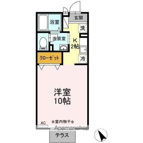 HOM・1(1K/1階)の間取り写真