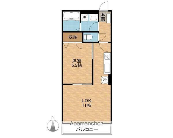 エスポワール(1LDK/1階)の間取り写真