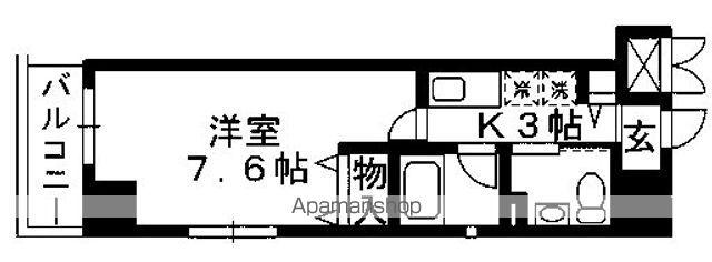 ウィルテラス千葉中央(1K/9階)の間取り写真