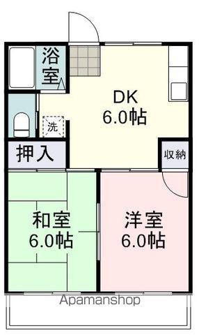 サニーハイツみわ4(2DK/1階)の間取り写真