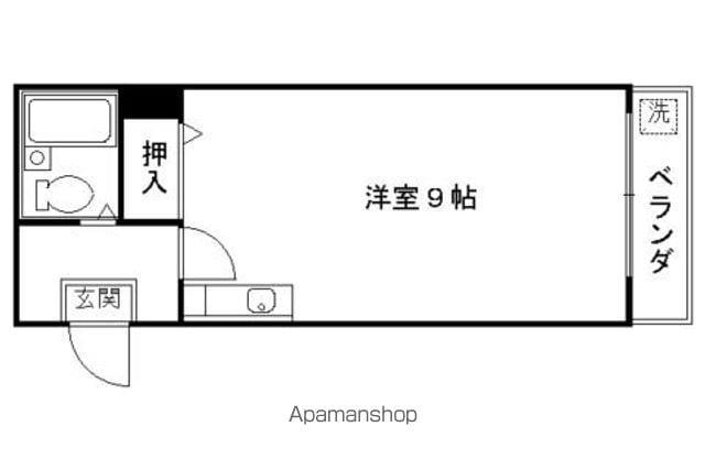 パラシオ池田(ワンルーム/4階)の間取り写真