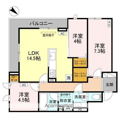 フィラーレ(3LDK/3階)の間取り写真