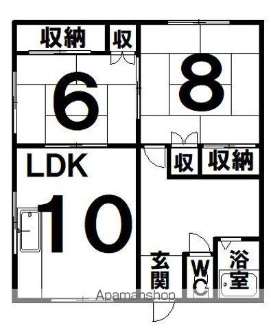 栄ハイツ(2LDK/1階)の間取り写真