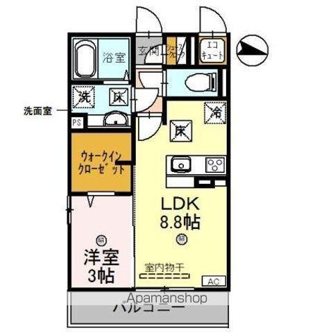 ル・フチュール(1LDK/1階)の間取り写真