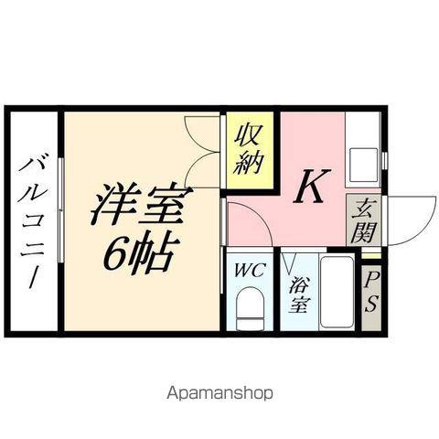 リトルハイム青江2(1K/3階)の間取り写真