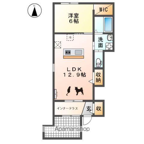 エルフィオーレ(1LDK/1階)の間取り写真
